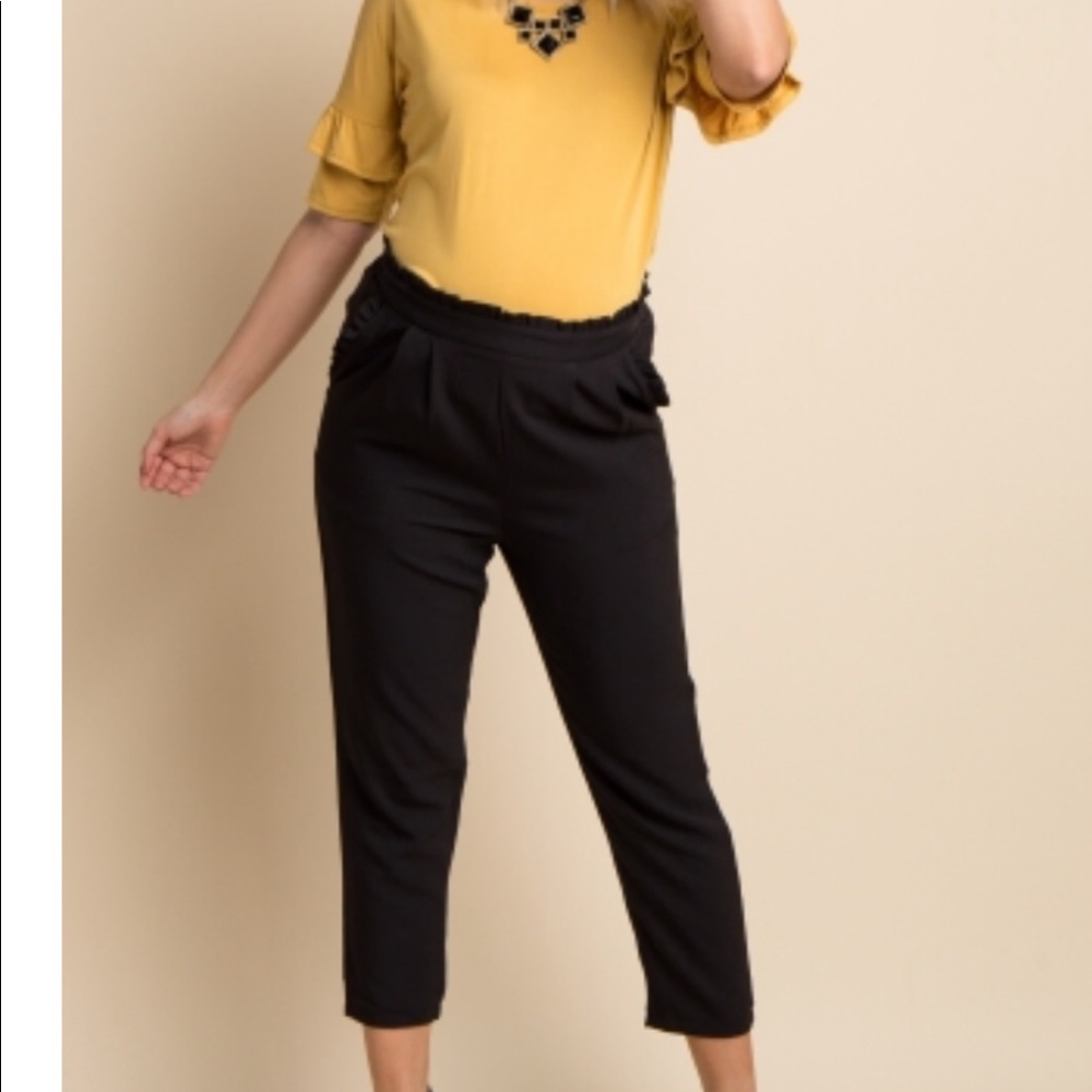 Pink Blush Maternity Ruffle Trousers